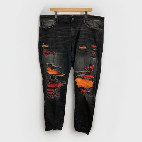 Jordan Craig Jeans Men’s 44x32 Black Ross Ripped Distressed Stretch Streetwear - Picture 1 of 14